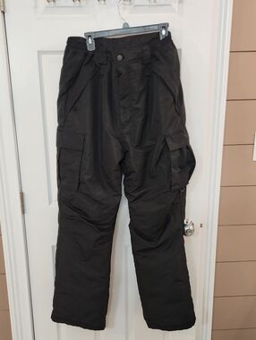 Pulse Black Men's Cargo Snow Pants Worx 1x Excellent Condition.